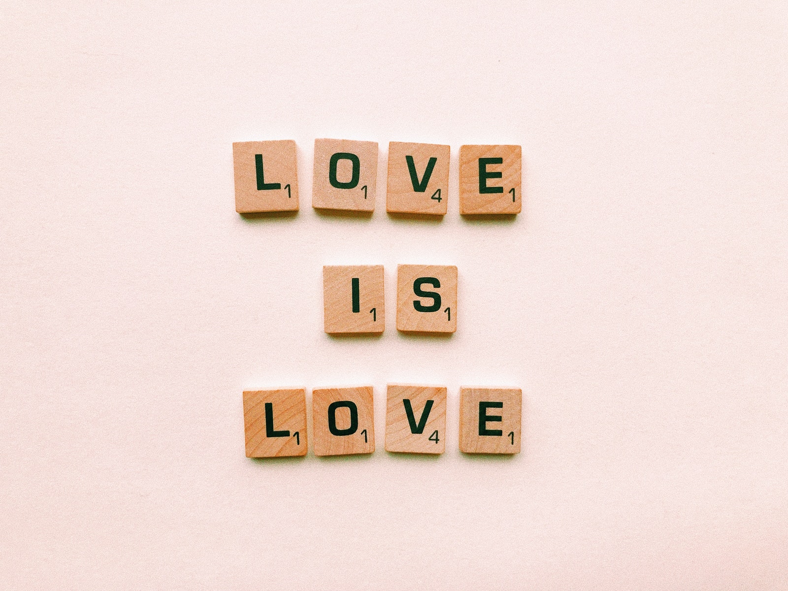 Brown Wooden Love Is Lover Decor