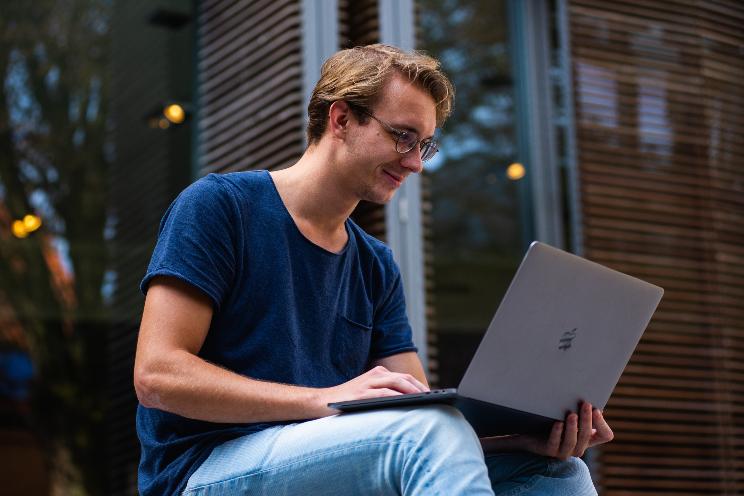 man with computer